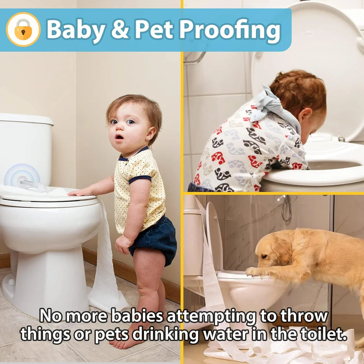 Premium Baby-Proof Toilet Safety Lock